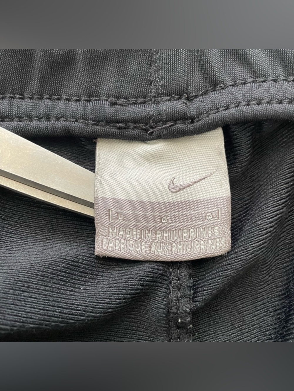 Vintage Nike Track Pants Mens L Black Fleece Lined Ankle Zip Athletic Y2K - Picture 5 of 16